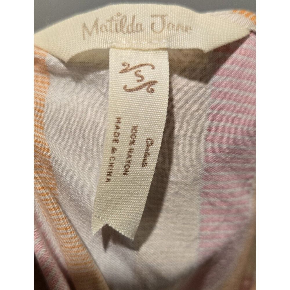 Striped Button-Front Maxi Jumpsuit‎ in Pastel Pink and Peach Summer Beach Romper - Picture 6 of 7